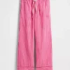 GAP × Summer Fridays Pyjama-Hose aus lockerem Popeline mit Streifen