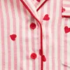 Gap × Summer Fridays Pyjamahemd aus Flanell mit Herzmuster in lockerer Passform