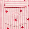 Gap × Summer Fridays Pyjamahemd aus Flanell mit Herzmuster in lockerer Passform