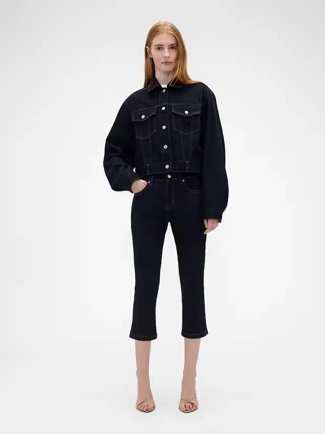 GAP × Victoria Beckham Capri-Jeans mit niedriger Leibhöhe