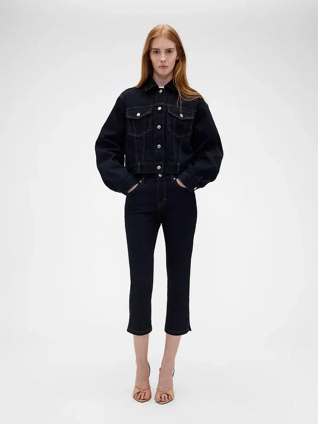 GAP × Victoria Beckham Capri-Jeans mit niedriger Leibhöhe