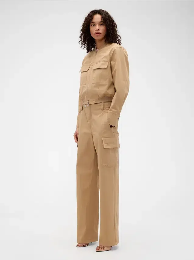 GAP × Victoria Beckham Cargohose mit hoher Leibhöhe
