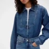 Gap × Victoria Beckham Denim-Hemd mit Reißverschluss