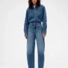Gap × Victoria Beckham Denim-Hemd mit Reißverschluss