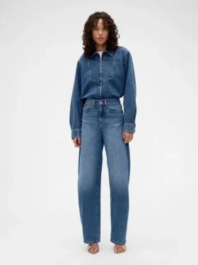 Gap × Victoria Beckham Denim-Hemd mit Reißverschluss