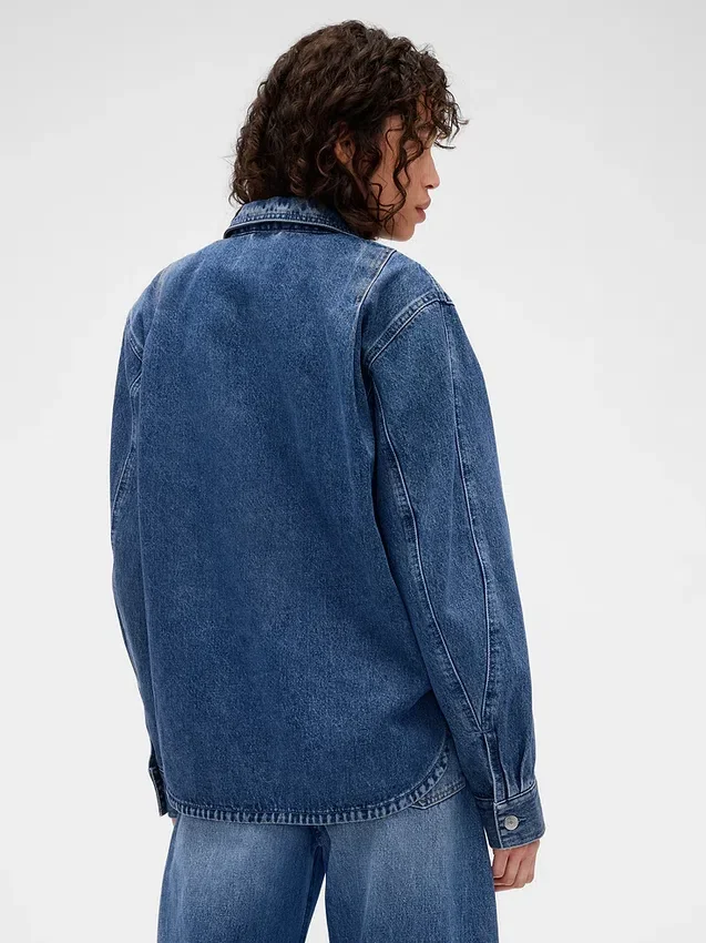 Gap × Victoria Beckham Denim-Hemd mit Reißverschluss