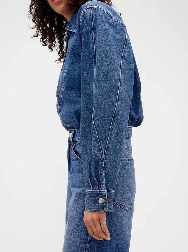 Gap × Victoria Beckham Denim-Hemd mit Reißverschluss