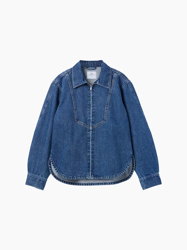 Gap × Victoria Beckham Denim-Hemd mit Reißverschluss