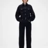 GAP × Victoria Beckham High-Rise-Jeans in gerader Passform