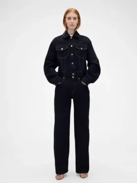 GAP × Victoria Beckham High-Rise-Jeans in gerader Passform