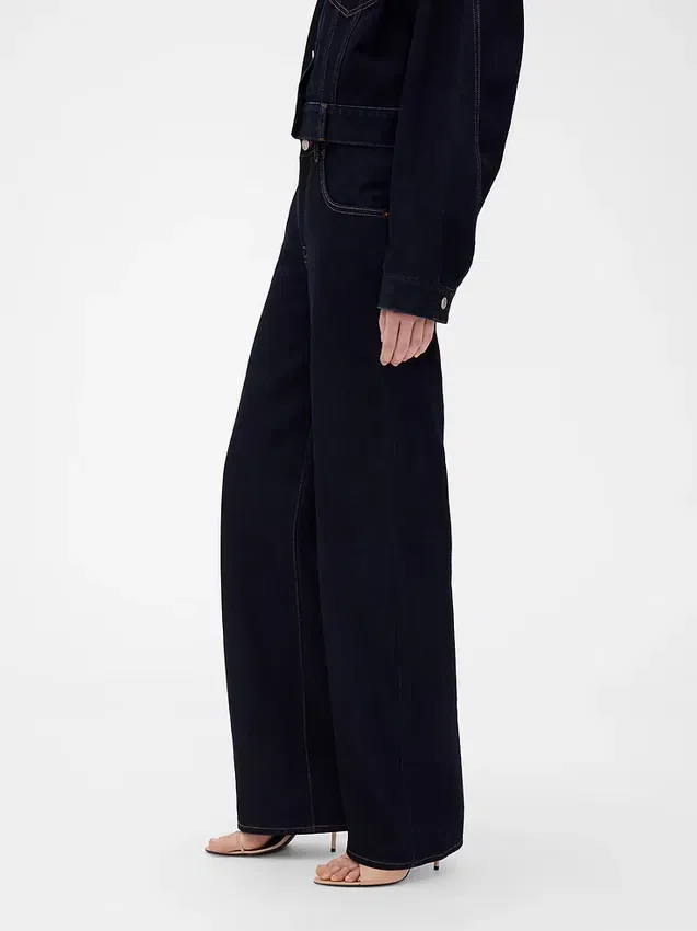 GAP × Victoria Beckham High-Rise-Jeans in gerader Passform