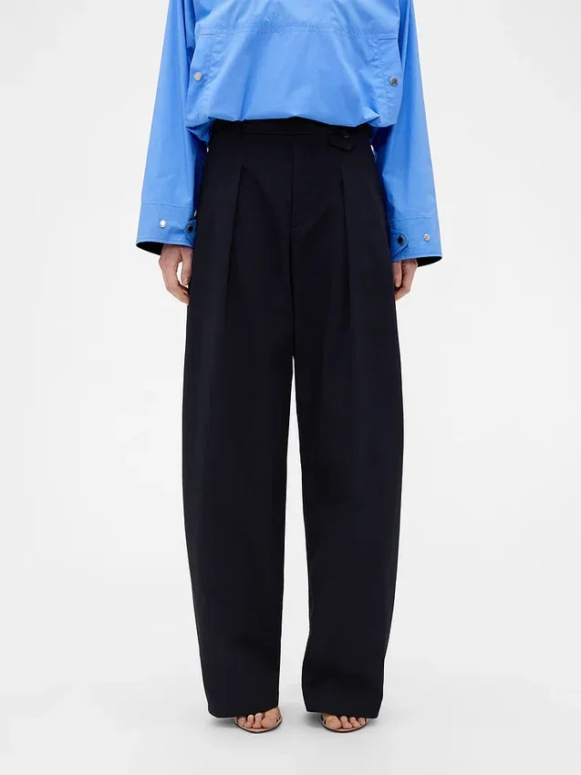 GAP × Victoria Beckham Hoch taillierte Plissee-Hose mit Bogen