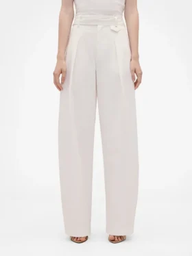 GAP × Victoria Beckham Hoch taillierte Plissee-Hose mit Bogen