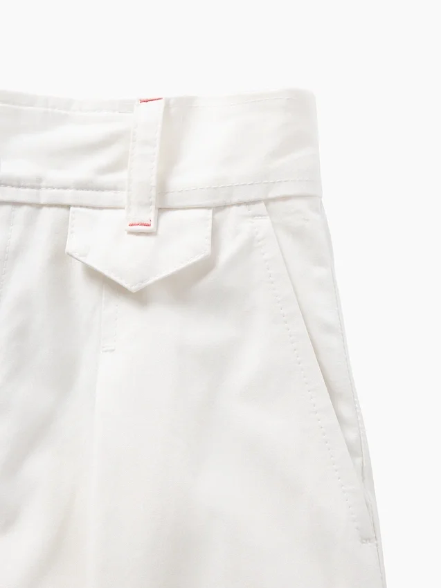 GAP × Victoria Beckham Hoch taillierte Plissee-Hose mit Bogen