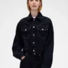 GAP × Victoria Beckham Lässige, kurz geschnittene Jeansjacke