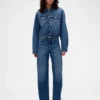 GAP × Victoria Beckham Lässige, kurz geschnittene Jeansjacke