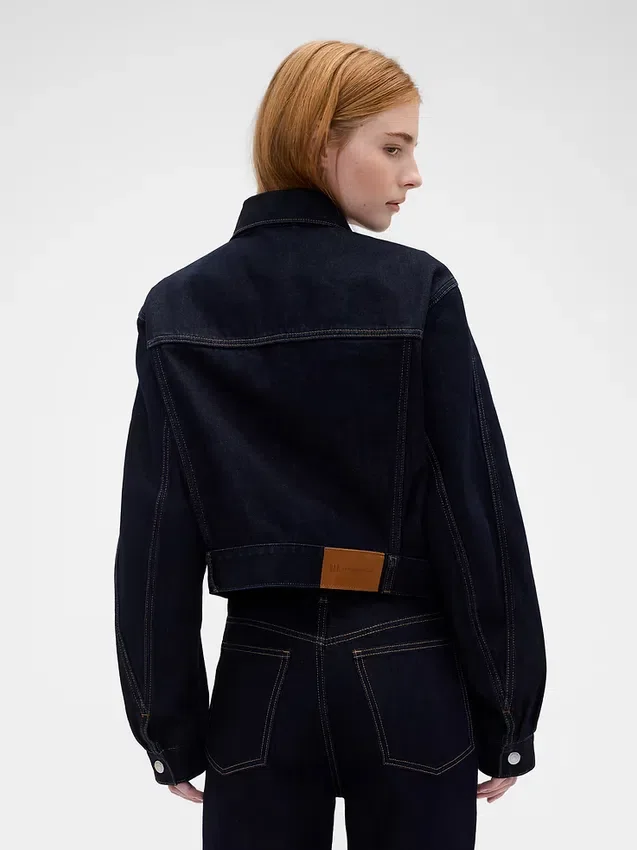 GAP × Victoria Beckham Lässige, kurz geschnittene Jeansjacke
