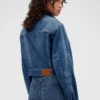 GAP × Victoria Beckham Lässige, kurz geschnittene Jeansjacke