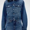 GAP × Victoria Beckham Lässige, kurz geschnittene Jeansjacke