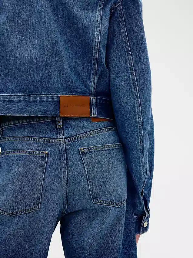 GAP × Victoria Beckham Lässige, kurz geschnittene Jeansjacke