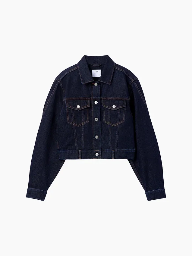 GAP × Victoria Beckham Lässige, kurz geschnittene Jeansjacke