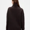 GapFit gesteppter Jacquard-Pullover mit halbem Reißverschluss