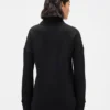 GapFit gesteppter Jacquard-Pullover mit halbem Reißverschluss
