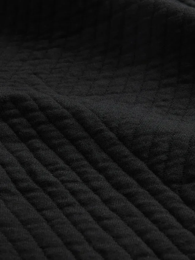 GapFit gesteppter Jacquard-Pullover mit halbem Reißverschluss