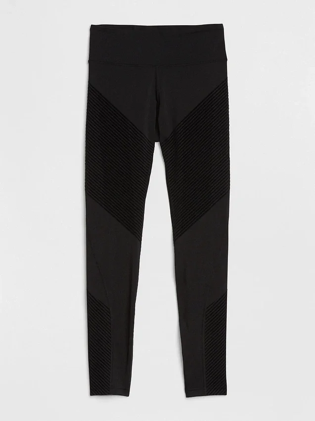 GapFit High-Rise-Leggings mit strukturierten Streifen in Sculpt-Kompression