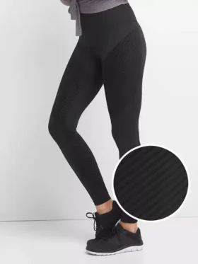 GapFit High-Rise-Leggings mit strukturierten Streifen in Sculpt-Kompression
