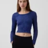GapFit nahtloses, geripptes Crop-Top
