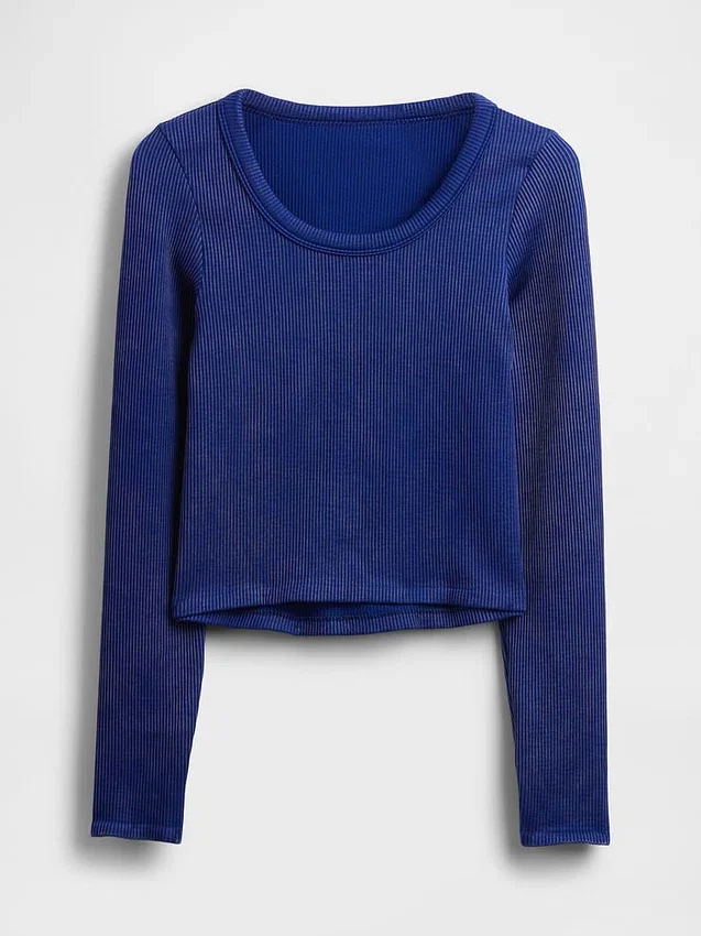 GapFit nahtloses, geripptes Crop-Top