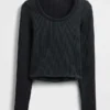 GapFit nahtloses, geripptes Crop-Top