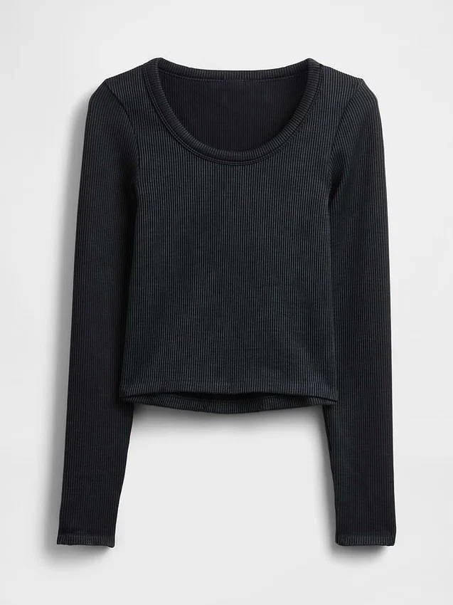 GapFit nahtloses, geripptes Crop-Top