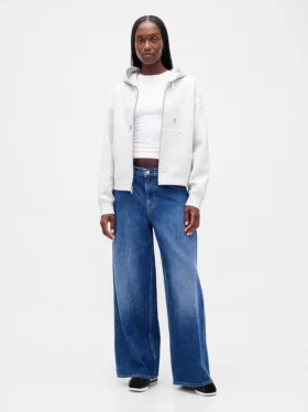 GapFit Oversize-Hoodie mit Reißverschluss