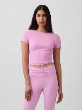 GapFit Smooth Wende-Crop-Top mit Wickeloptik