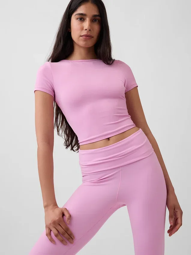 GapFit Smooth Wende-Crop-Top mit Wickeloptik