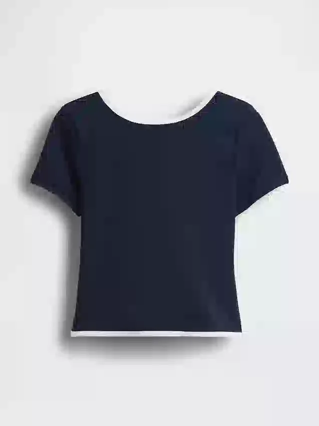 GapFit Smooth Wende-Crop-Top mit Wickeloptik