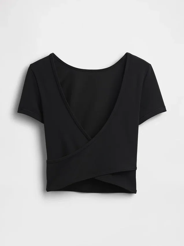 GapFit Smooth Wende-Crop-Top mit Wickeloptik
