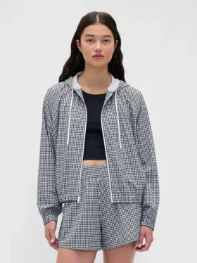 GapFit Tech Gingham Windjacke