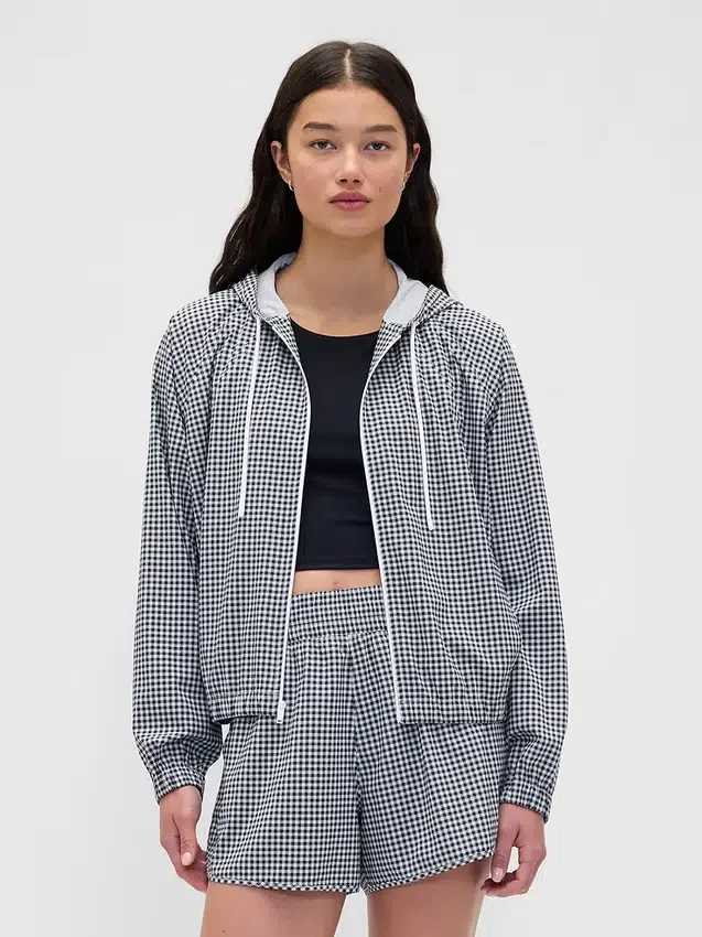 GapFit Tech Gingham Windjacke