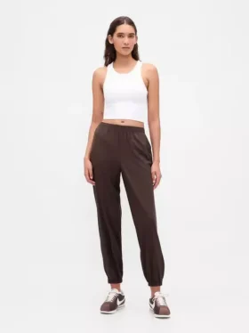 GapFit Tech Jogginghose mit hoher Taille und Reißverschluss am Saum