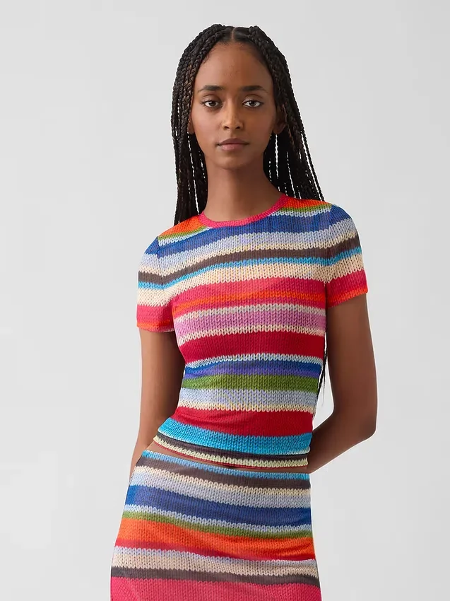 Gapstudio Happy Stripe Transparent-T-Shirt