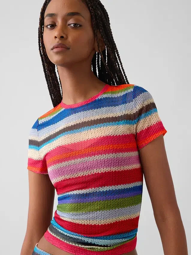 Gapstudio Happy Stripe Transparent-T-Shirt