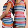 Gapstudio Maxirock aus transparentem Stoff mit „Happy Stripe“-Muster