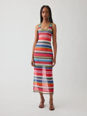 Gapstudio „Happy Stripe“ – Transparentes Maxikleid