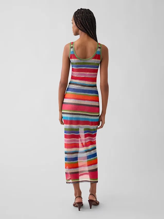 Gapstudio „Happy Stripe“ – Transparentes Maxikleid