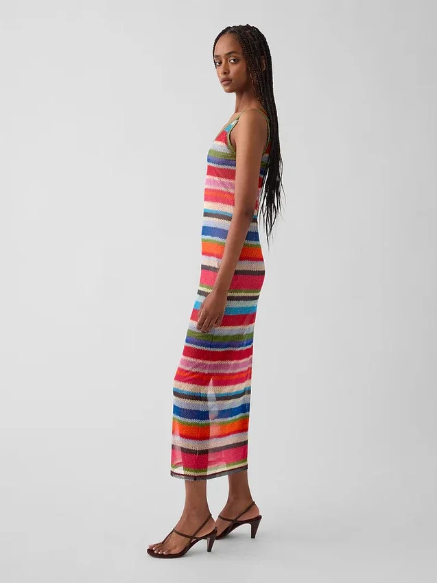 Gapstudio „Happy Stripe“ – Transparentes Maxikleid