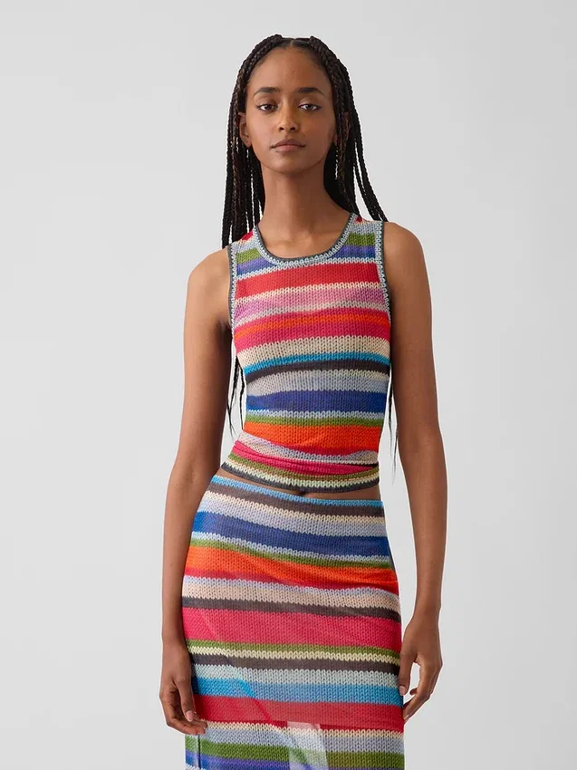 Gapstudio „Happy Stripe“ – Transparentes Tanktop