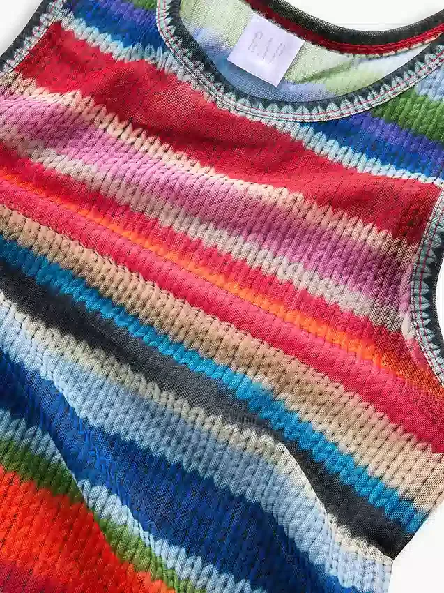 Gapstudio „Happy Stripe“ – Transparentes Tanktop